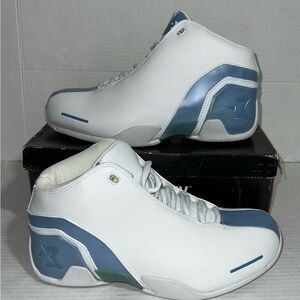 New Vintage Stephon Marbury Starbury Basketball Shoes White Blue 8.5 Y2k Knicks